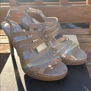 Adrianna Papell Anita metallic platform heels
